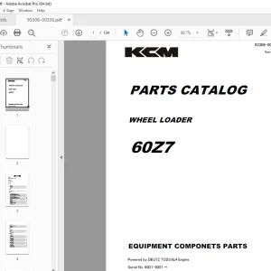 KCM 60Z7 Wheel Loader Parts Manual 93306-00330 - PDF DOWNLOAD