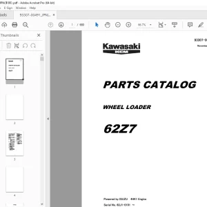 KCM 62Z7 Wheel Loader Parts Manual 93307-00491 - PDF DOWNLOAD