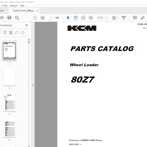 KCM 80Z7 Wheel Loader Parts Manual 93309-00432 - PDF DOWNLOAD