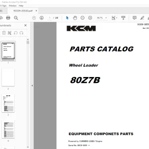 KCM 80Z7B Wheel Loader Parts Manual 93309-00550 - PDF DOWNLOAD