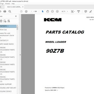 KCM 90Z7B Wheel Loader Parts Manual 93313-00512 - PDF DOWNLOAD