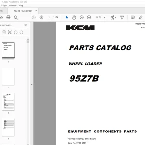 KCM 95Z7 97Z7 Wheel Loader Parts Manual 93315-00463 - PDF DOWNLOAD