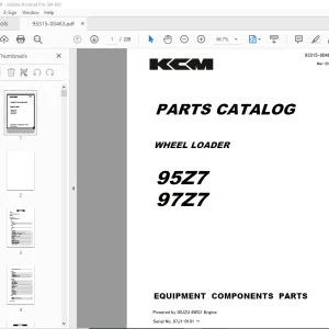 KCM 95Z7 97Z7 Wheel Loader Parts Manual 93315-00463 - PDF DOWNLOAD