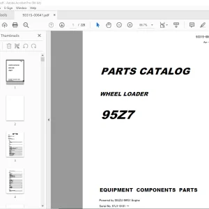 KCM 95Z7 Wheel Loader Parts Manual 93315-00641 - PDF DOWNLOAD