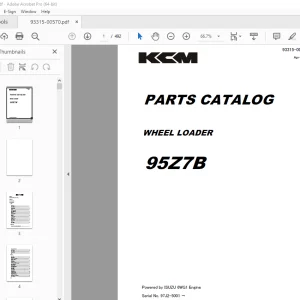 KCM 95Z7B Wheel Loader Parts Manual 93315-00570 - PDF DOWNLOAD