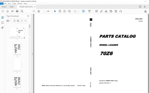 KCM (CUMMINS QSB6.7) 70Z6 (Chassis) Wheel Loader Parts Manual PDF