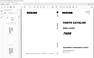 KCM (CUMMINS QSB6.7) 70Z6 (Equipment) Wheel Loader Parts Manual PDF
