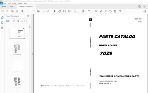 KCM (CUMMINS QSB6.7) 70Z6 (Equipment) Wheel Loader Parts Manual 93308-00611 PDF