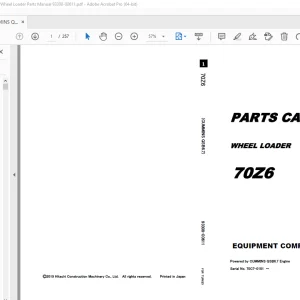 KCM (CUMMINS QSB6.7) 70Z6 (Equipment) Wheel Loader Parts Manual 93308-00611 PDF