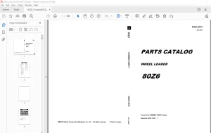 KCM (CUMMINS QSB6.7) 80Z6 Wheel Loader Parts Manual PDF