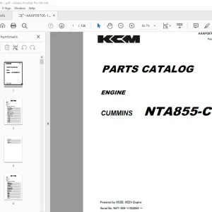 KCM Cummins NTA855-C Engine Parts Manual AAAP09706-1 - PDF DOWNLOAD