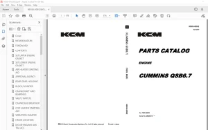 KCM Cummins QSB6.7 (70Z6, 80Z6) Engine Parts Manual 93308-00552 PDF