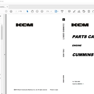 KCM Cummins QSB6.7 (70Z6, 80Z6) Engine Parts Manual 93308-00552 PDF