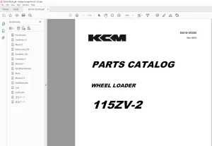 KCM 115ZV-2 Wheel Loader Parts Manual (93316-00330)