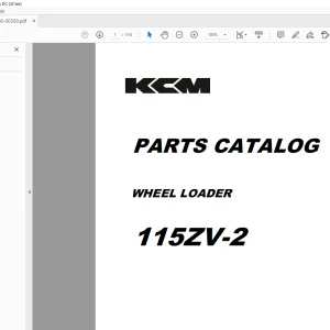 KCM 115ZV-2 Wheel Loader Parts Manual (93316-00330)