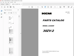 KCM WHEEL LOADER 30ZV-2 PARTS Manual - PDF DOWNLOAD