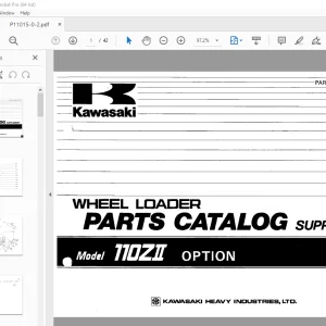 Kawasaki 110Z II Wheel Loader (Supplement) Parts Manual - PDF DOWNLOAD