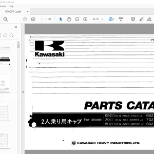 Kawasaki 65Z II 70 II 80Z II & 65Z II H 70Z II 80Z III Parts Manual PDF