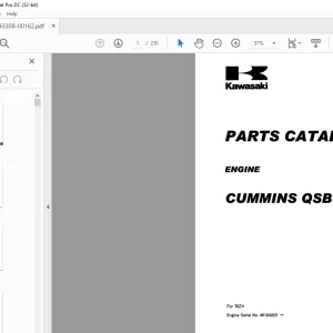 Kawasaki CUMMINS QSB5.9 ENGINE Parts Manual - PDF DOWNLOAD