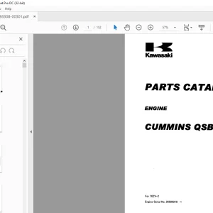 Kawasaki CUMMINS QSB6.7 ENGINE Parts Manual - PDF DOWNLOAD