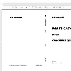 Kawasaki Cummins QSL9 Engine Parts Manual (93311-00123) - PDF DOWNLOAD