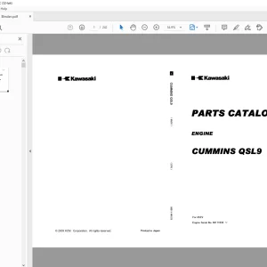 Kawasaki CUMMINS QSL9 Parts Manual 93311-00123 - PDF DOWNLOAD