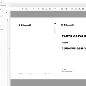 Kawasaki CUMMINS QSM 11 ENGINE Parts Manual 93313-00103