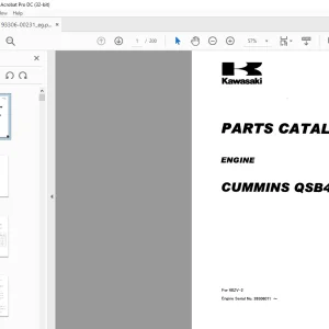 Kawasaki Cummins QSB4.5 ENGINE PARTS MANUAL  - PDF DOWNLOAD