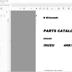 Kawasaki ISUZU 4HK1X ENGINE PARTS Manual - PDF DOWNLOAD