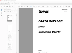 Kawasaki KCM Cummins QSM11 Engine Parts Manual 93313-00550 PDF