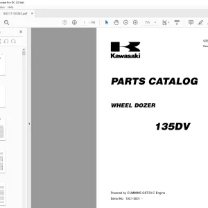 Kawasaki 135DV Wheel Dozer Parts Manual (93317-00040)