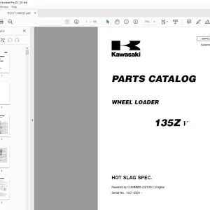 Kawasaki WHEEL DOZER 135Z V Parts Manual - PDF DOWNLOAD