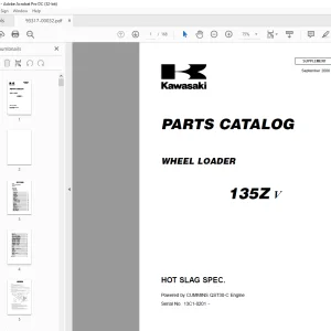 Kawasaki WHEEL LOADER 135Zv Parts Manual - PDF DOWNLOAD