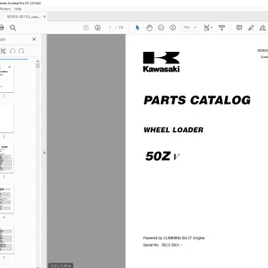 Kawasaki WHEEL LOADER 50Z V PARTS Manual - PDF DOWNLOAD