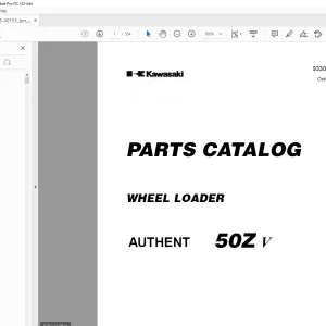 Kawasaki WHEEL LOADER 50Z V Parts Manual 93305-00153 PDF