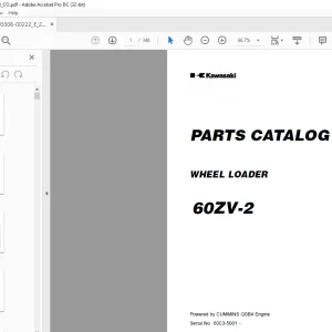 Kawasaki Wheel Loader 60ZV-2 Parts Manual 93306-00222 - PDF DOWNLOAD