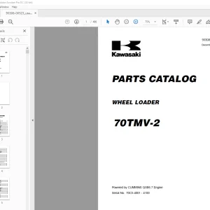 Kawasaki Wheel Loader 70TMV-2 Parts Manual - PDF DOWNLOAD