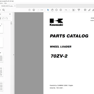 Kawasaki 70ZV-2 Wheel Loader Parts Manual - PDF Download