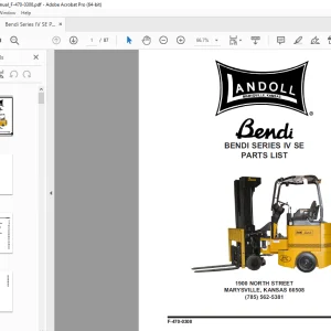 Landoll Bendi Series IV SE Parts Manual - PDF DOWNLOAD