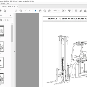 Landoll TRANSLIFT 3 Series AC TRUCK Parts Manual PDF