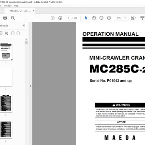 Maeda MC-285C-2 Mini-Crawler Crane Operation Manual