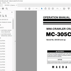 Maeda MC174 CRM Mini-Crawler Crane Operation Manual