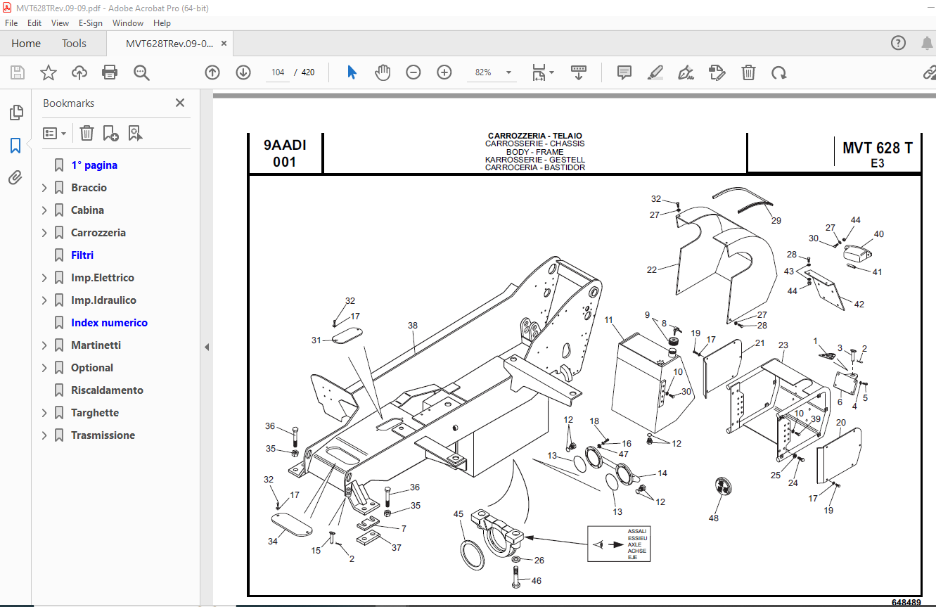 Manitou Forklift MVT628T Tier III Engine Parts Manual - PDF DOWNLOAD ...