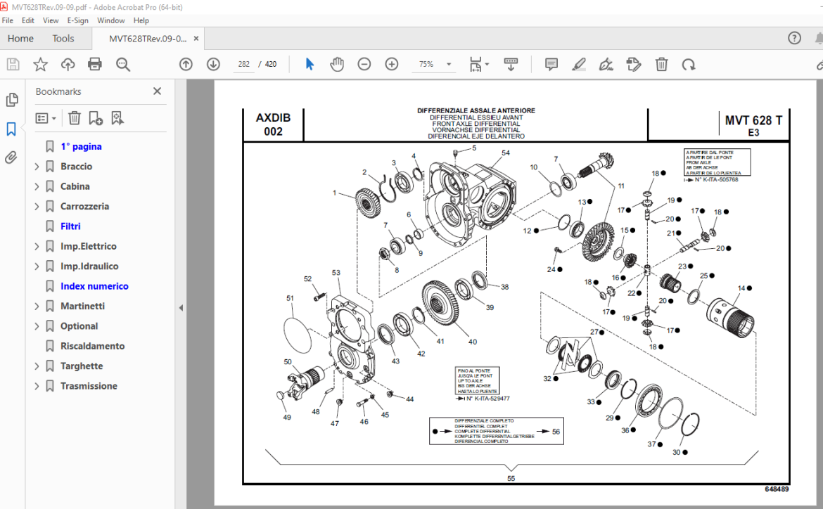 Manitou Forklift MVT628T Tier III Engine Parts Manual - PDF DOWNLOAD ...