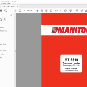 Manitou MT 5519 Telescopic Handler Parts Manual - PDF DOWNLOAD