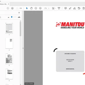 Manitou Motor A6VM Serie 71 Repair Manual_647524EN - PDF