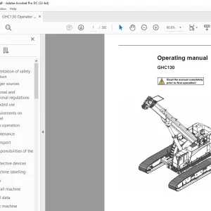 Manitowoc Crane GHC130 Operation Manual - PDF DOWNLOAD