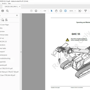 Manitowoc Grove GHC 55 Operating & Maintenance Manual PDF