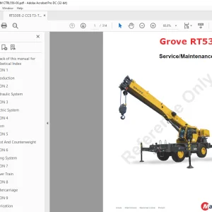 Manitowoc Grove RT530E-2 Service Manual  - PDF DOWNLOAD