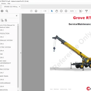 Manitowoc Grove RT540E Service Manual - PDF DOWNLOAD
